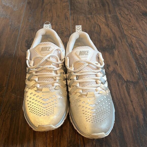 Nike Fingertrap Max Men's 9.5 Reflect Silver / White 644673-100 training running - Picture 2 of 12